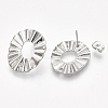 Non-Tarnish 304 Stainless Steel Stud Earring Findings LS-X-STAS-S079-46B-1