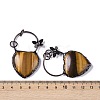 Natural Tiger Eye Heart Big Pendants G-B073-03R-03-3