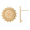 Brass Stud Earring Findings KK-N232-335LG-3