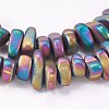 Electroplate Non-magnetic Synthetic Hematite Beads Strands G-P367-H-01-2