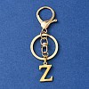 304 Stainless Steel Initial Letter Charm Keychains KEYC-YW00005-26-1