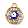 Alloy Enamel Rhinestone Glass Pendants X1-ENAM-U003-02G-08-1