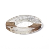 Transparent Resin & Walnut Wood Pendants RESI-M027-01K-3