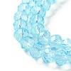 Baking Paint Transparent Glass Beads Strands DGLA-A034-J8MM-D08-3