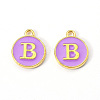 Golden Plated Alloy Enamel Charms X-ENAM-S118-10B-1
