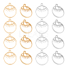 DICOSMETIC 16Pcs 2 Colors 201 Stainless Steel Laser Cut Pendants STAS-DC0003-10-1