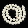 Painted Natural Wood Beads Strands WOOD-S053-54N-2