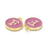 Golden Plated Alloy Enamel Charms ENAM-XCP0001-13F-3