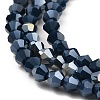 Opaque Solid Color Electroplate Glass Beads Strands X1-GLAA-F029-P4mm-A09-3