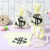 100Pcs OPP Cellophane Black Dollar Sign Packaging Bags ABAG-SP0001-44-5