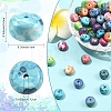 70Pcs 7 Colors Dyed Synthetic Riverstone Beads G-YW0002-99-3