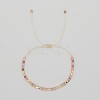 Adjustable Boho Natural Rhodonite Faceted Rondelle Braided Bead Bracelets OW0255-3-1