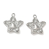 Christmas Brass Micro Pave Clear Cubic Zirconia Pendants KK-A280-03A-P-1