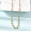 4MM 304 Stainless Steel Textured Paperclip Chain Necklaces for Man and Women SA-CBAB767-09G-2