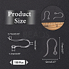 ARRICRAFT 100Pcs Transparent Resin Earring Hooks RESI-AR0001-26-2