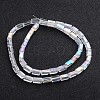 AB Color Plated Faceted Cuboid Electroplate Glass Beads Strands EGLA-F109-A01-2
