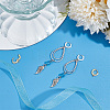 GOMAKERER 2 Pairs 2 Colors 925 Sterling Silver Hoop Earring Findings FIND-GO0001-69-4