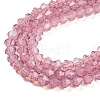 Baking Painted Transparent Glass Beads Strands DGLA-F029-J4mm-04-4