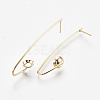 Brass Stud Earring Settings X-KK-S345-280G-2