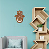 Creative Natural Wooden Wall Hanging Decoration AJEW-WH0331-002-5