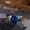 925 Sterling Silver with Natural Lapis Lazuli Finger Rings WGB2E64-21-1