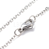 Cat Eye Sun Pendant Necklace with 304 Stainless Steel Cable Chains for Women NJEW-JN03974-8