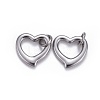 Non-Tarnish 304 Stainless Steel Open Heart Charms STAS-L218-14P-2