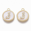 Brass Micro Pave Cubic Zirconia Pendants KK-T062-04J-NF-1