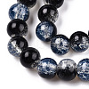 Transparent Crackle Baking Paint Glass Beads Strands DGLA-T003-01B-01-3