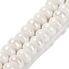 Glazed Porcelain Rondelle Beads PORC-Q001-01K-1