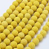 Natural Lava Rock Beads Strands G-F531-6mm-G15-1
