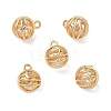 Brass Micro Pave Clear Cubic Zirconia Pendants KK-D261-01G-11-1