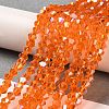 Transparent Electroplate Glass Beads Strands EGLA-A039-T3mm-B23-4