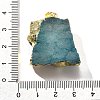 Raw Rough Natural Dyed Quartz Crystal Pendants G-G895-05LG-M-3