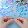 800Pcs 4 Colors Transparent & Luminous Plastic Beads KY-SC0001-88-3