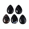 Natural Black Banded Agate(Dyed & Heated) Pendants G-T143-52A-1