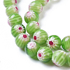 Round Millefiori Glass Beads Strands LK-P002-12-6