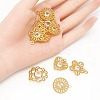 10Pcs 5 Styles Iron Rhinestone Pendants IFIN-YW0001-94-3