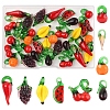 36Pcs 9 Styles Handmade Lampwork Pendants LAMP-FS0001-41-1