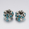 Tibetan Style Alloy Rhinestone European Beads PALLOY-F200-04I-1