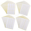 Globleland 4 Bags 4 Styles Rectangle Square Paper Writable Blank Stickers AJEW-GL0001-71-1