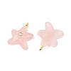 Natural Rose Quartz Pendants G-H353-01G-07-2