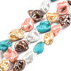 Electroplated Natural Freshwater Shell Beads Strands SHEL-R113-01D-1
