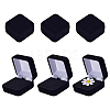 Square Velvet Badge Display Boxes CON-WH0095-172C-1