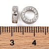925 Sterling Silver Micro Pave Clear Cubic Zirconia Bead Frames STER-P061-01A-P-3