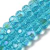 Electroplate Transparent Glass Beads Strands LS-EGLA-A035-T8mm-L08-1
