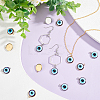 ARRICRAFT 32Pcs 2 Colors Opaque Resin Evil Eye Pendants RESI-AR0001-21-5