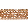 Transparent Electroplate Glass Beads Strands EGLA-A039-T3mm-B18-1