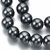 Non-magnetic Synthetic Hematite Beads Strands G-Q892-12mm-2
