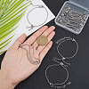 12Pcs 304 Stainless Steel Rolo Chain Slider Bracelet/Bolo Bracelets Making MAK-UN0001-19-2